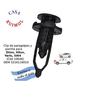 Clip grampa de rejilla y frente para Hilux, Etios, Yaris y otros OEM 5216116010