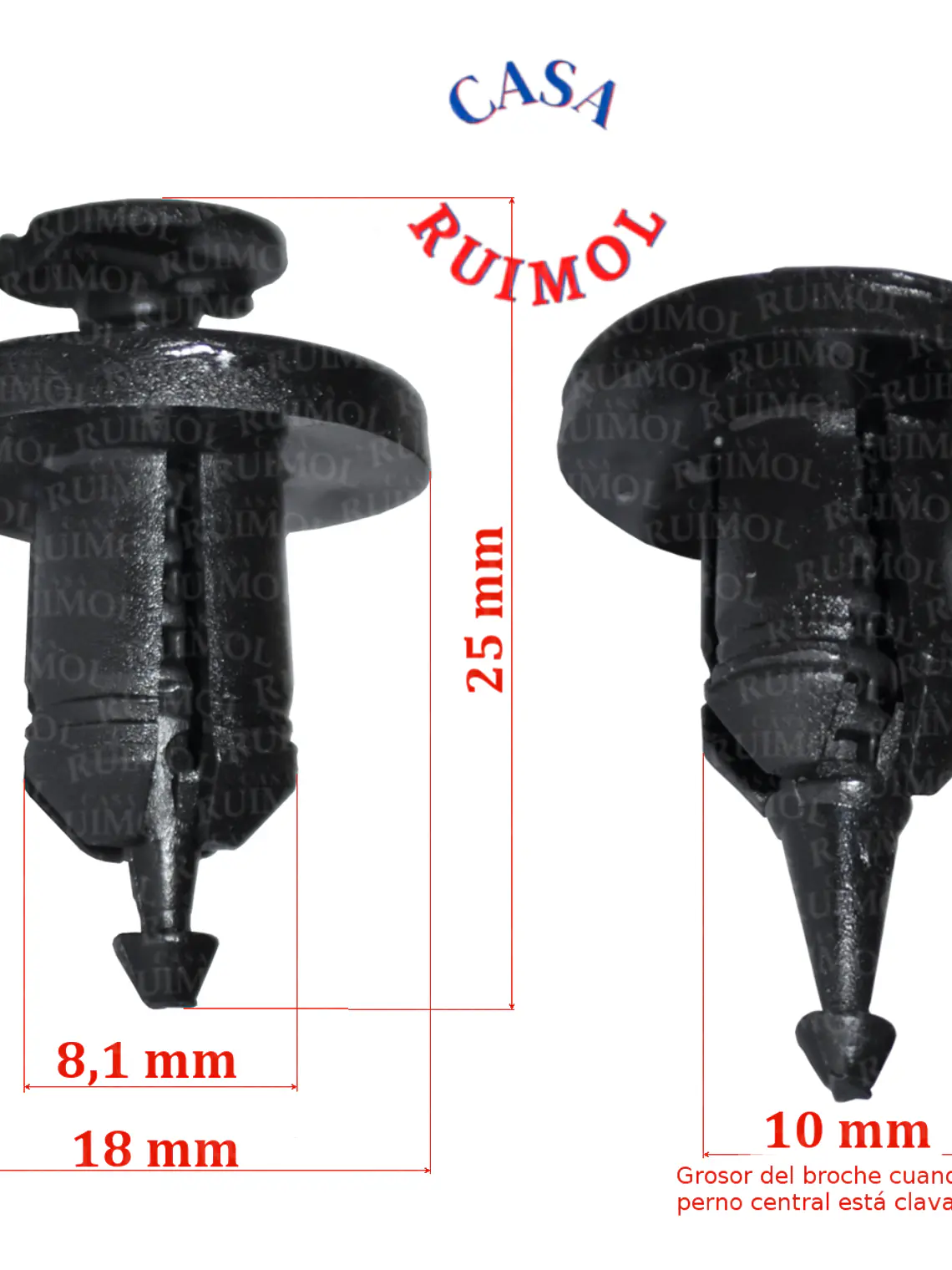Clip grampa de rejilla y pasarruedas para Renault Clío 2, Kangoo, Megane y otros OEM 7703072360 2