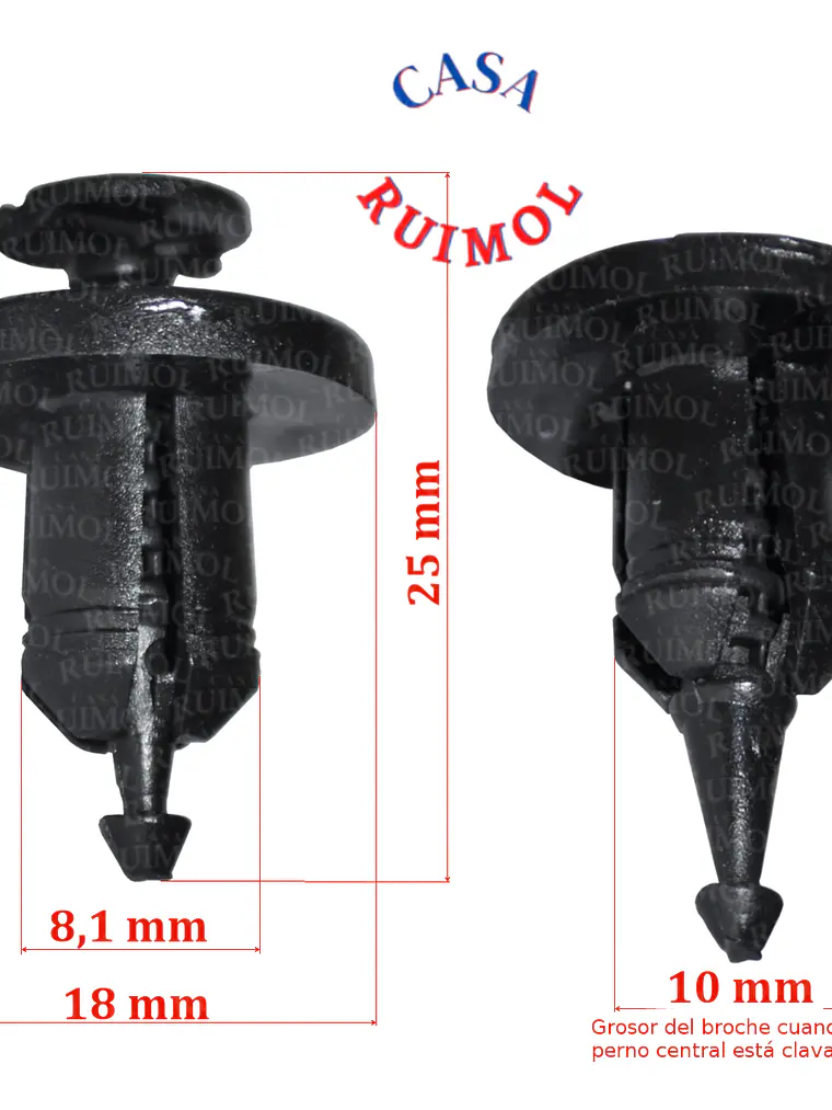 Clip grampa de rejilla y pasarruedas para Renault Clío 2, Kangoo, Megane y otros OEM 7703072360 2