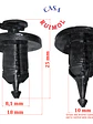 Clip grampa de rejilla y pasarruedas para Renault Clío 2, Kangoo, Megane y otros OEM 7703072360 - Miniatura 2