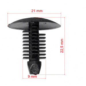 Clip color NEGRO de revestimientos para Ducato, Palio, Siena, Punto y otros OEM 1301019808
