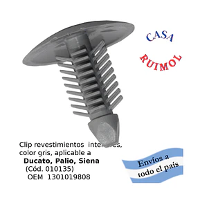 Clip GRIS para tapizados de Palio, Siena, Punto, Ducato y otros OEM 1301019808