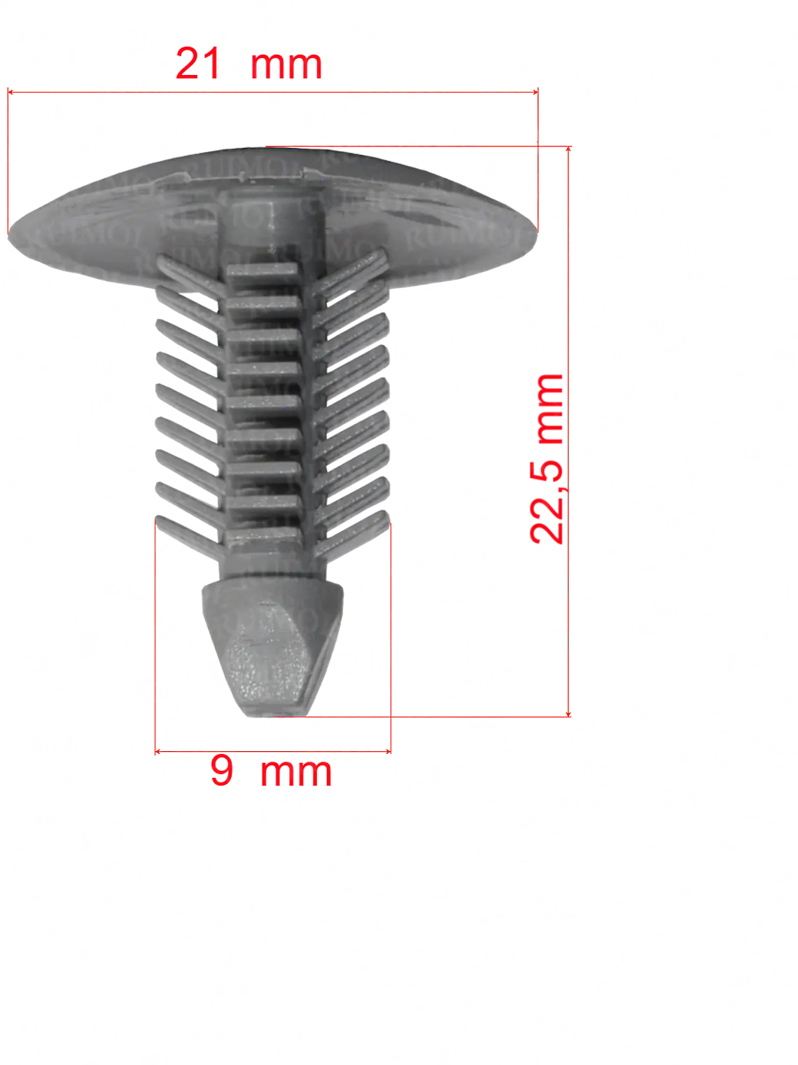 Clip GRIS para tapizados de Palio, Siena, Punto, Ducato y otros OEM 1301019808 2