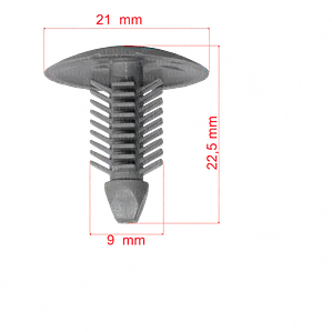 Clip GRIS para tapizados de Palio, Siena, Punto, Ducato y otros OEM 1301019808