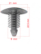 Clip GRIS para tapizados de Palio, Siena, Punto, Ducato y otros OEM 1301019808 - Miniatura 2