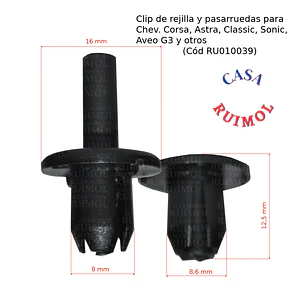 Clip de rejilla y frente para Chevrolet Corsa, Astra, Sonic, Aveo OEM 90087290