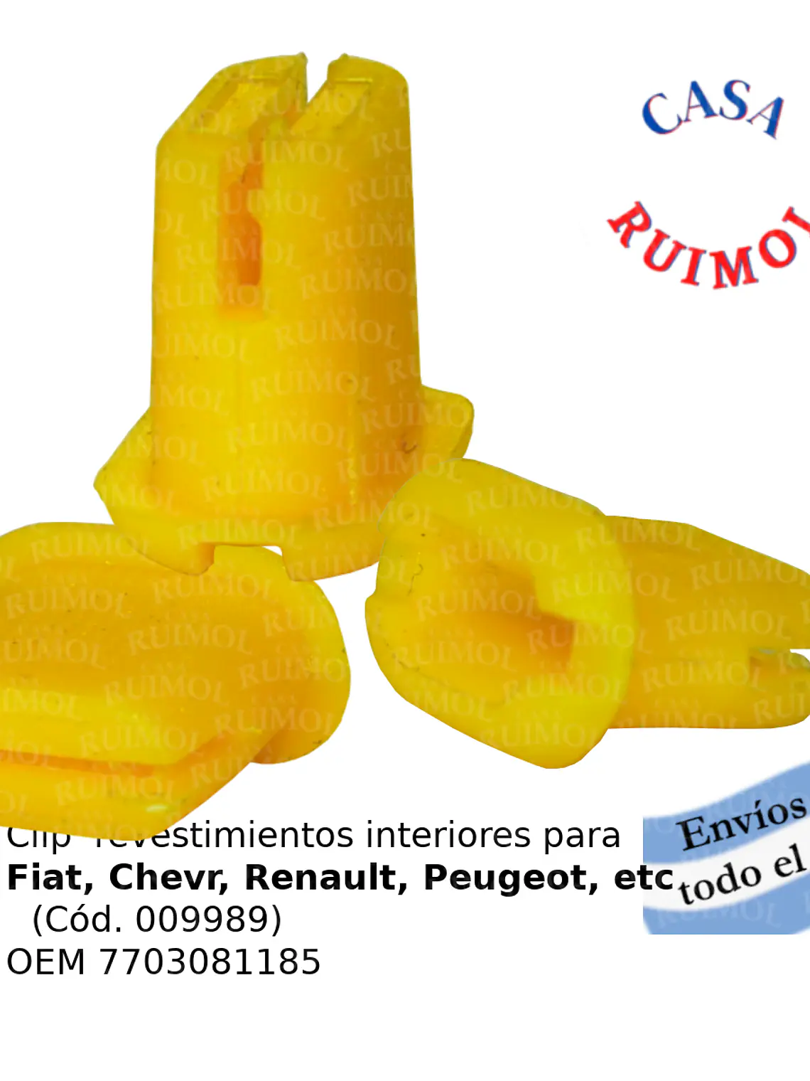 Clip grampa revestimientos interiores universal OEM 7703081185 1