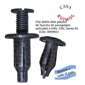 Clip grampa paragolpes Hyundai Santa Fe, Honda CRV y otros