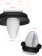 Clip grampa de moldura exterior para Ducato, Peug Boxer, Citroen Jumper OEM 71728806 - Miniatura 2