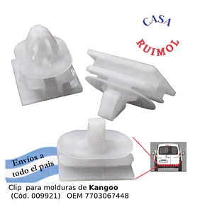 Clip grampa moldura de porton Renault Kangoo OEM 7703067448