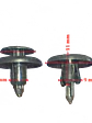 Clip grampa pasarruedas para Hilux, Corolla, Yaris y otros OEM 90467 07166 - Miniatura 2