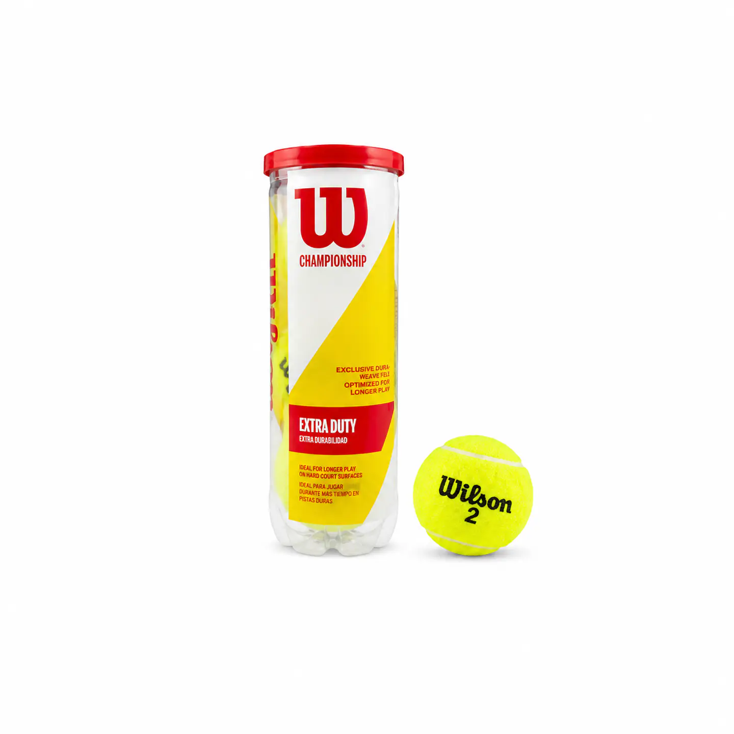 Tubo de Pelotas de Tenis Wilson Championship – Excelente Durabilidad y Rendimiento 1