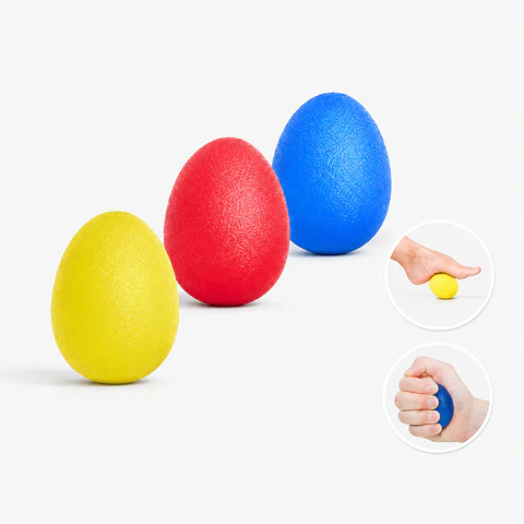 Huevos Antiestrés de Mano – Fortalecimiento y Rehabilitación