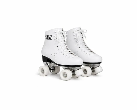 Patines Artísticos SANZ Blancos – Diseño Clásico, Comodidad y Estilo