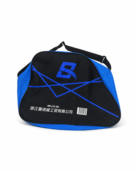Bolso Porta Patines Negro y Azul – Talle M 34 al 38, Práctico y Resistente