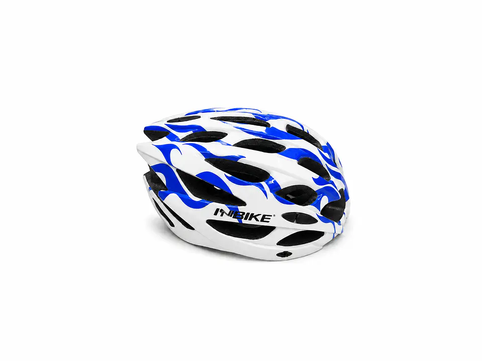 Casco Deportivo INBIKE Azul y Blanco – Ventilado, Cómodo y Ajustable 1
