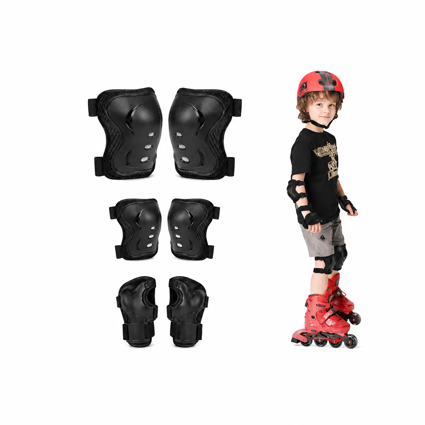 Set de Protecciones Infantiles para Patín – Rodilleras, Coderas y Muñequeras 1
