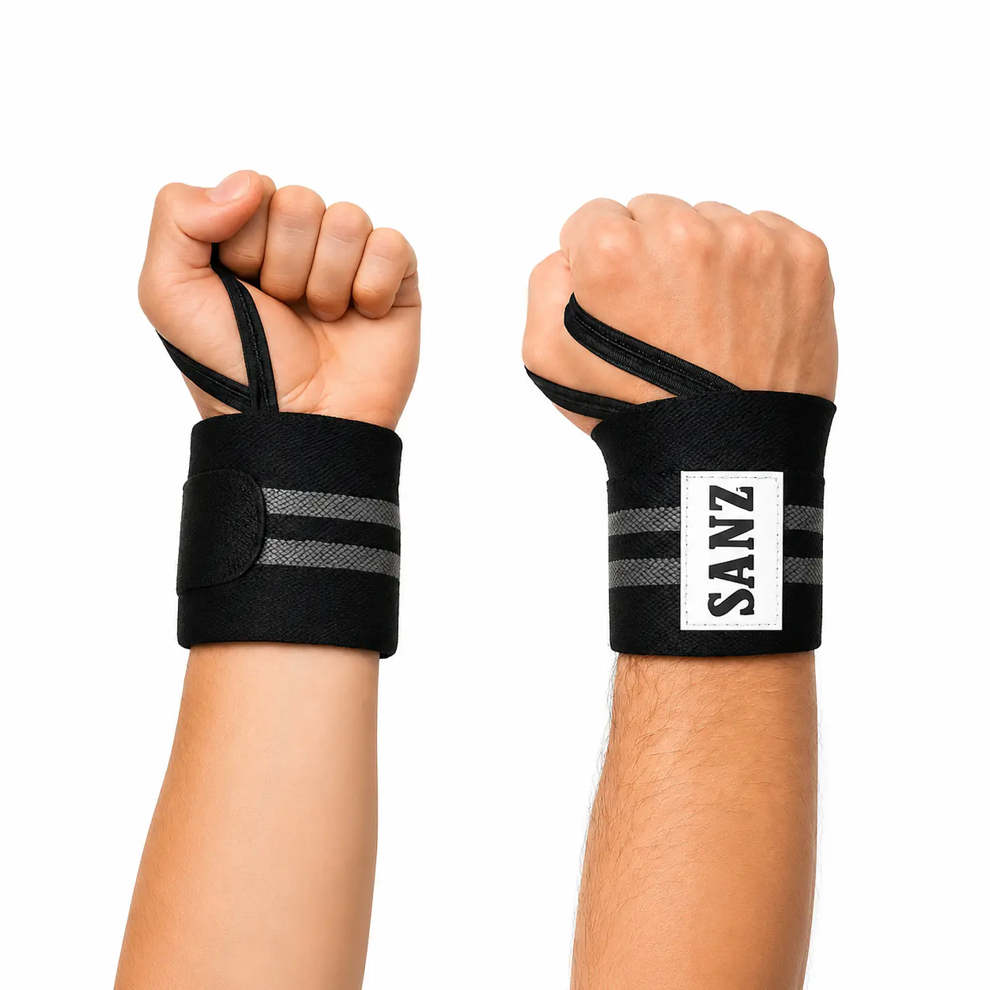 Muñequeras De Potencia SANZ con Soporte de Pulgar – Ajuste, Firmeza y Protección 1