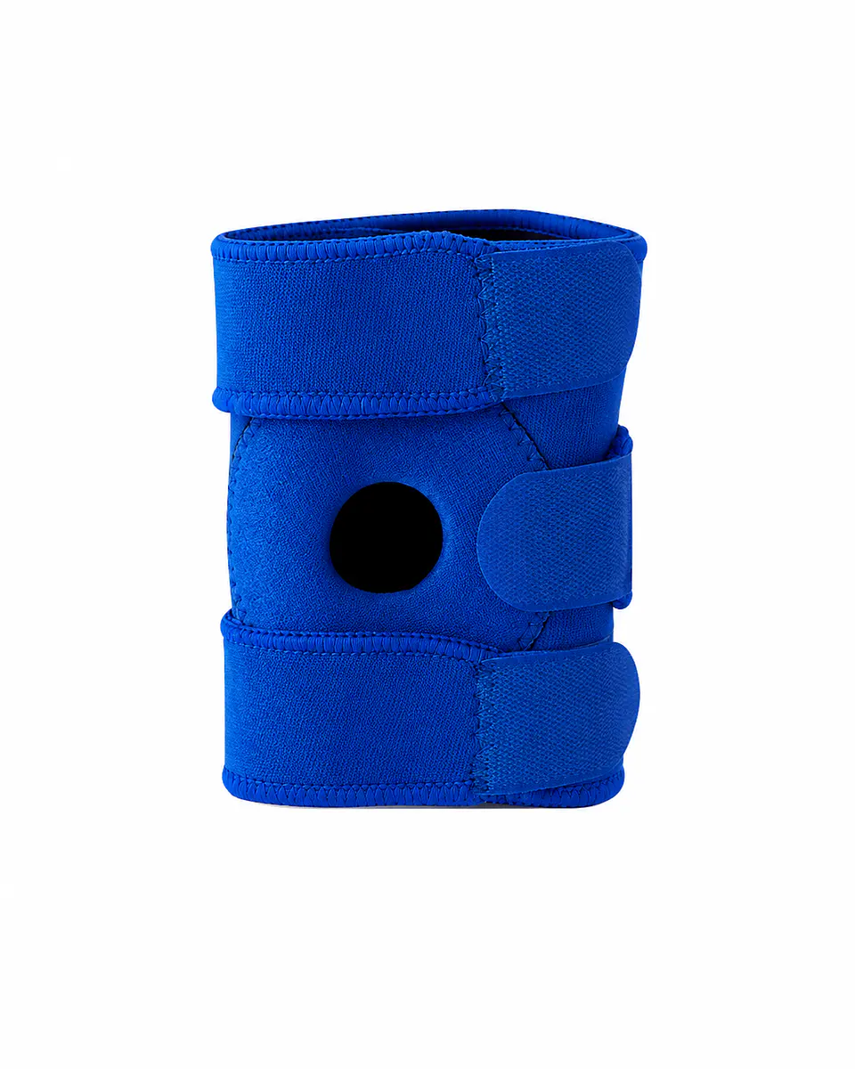 Rodillera Deportiva Azul Ajustable – Soporte Rotuliano y Compresión 1