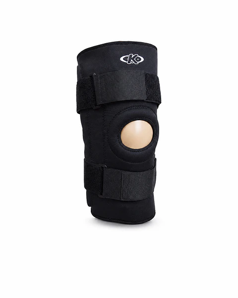 Rodillera Deportiva Negra con Abertura Rotuliana – Soporte Firme y Ajustable
