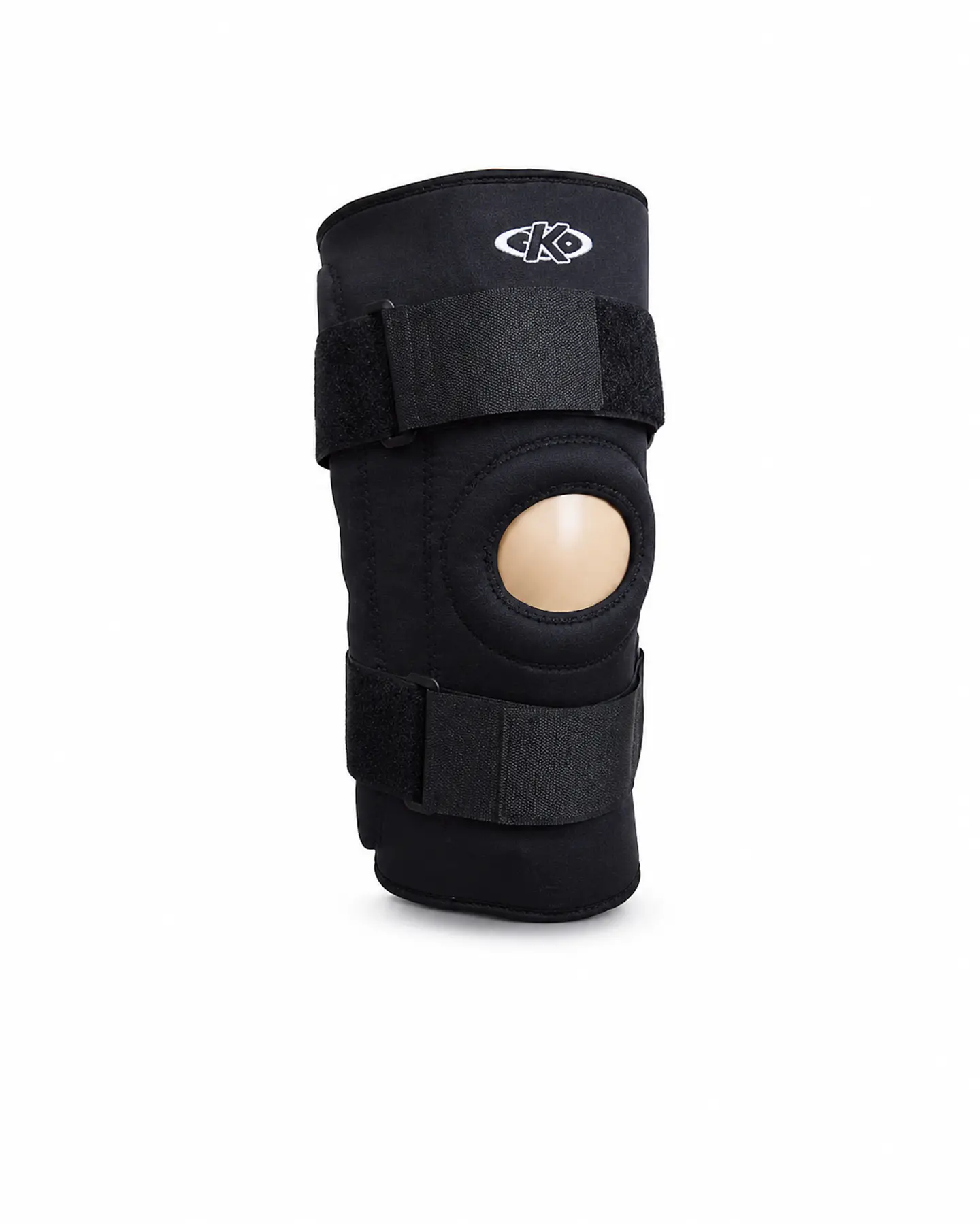 Rodillera Deportiva Negra con Abertura Rotuliana – Soporte Firme y Ajustable 1