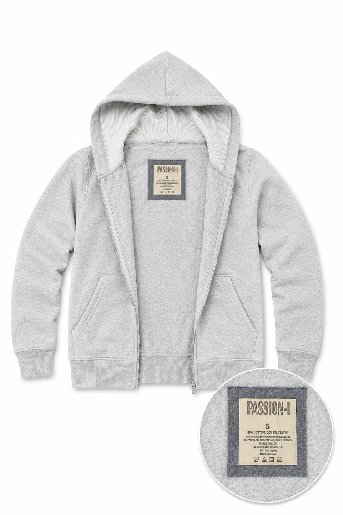 Campera dama en felpa con capucha  3