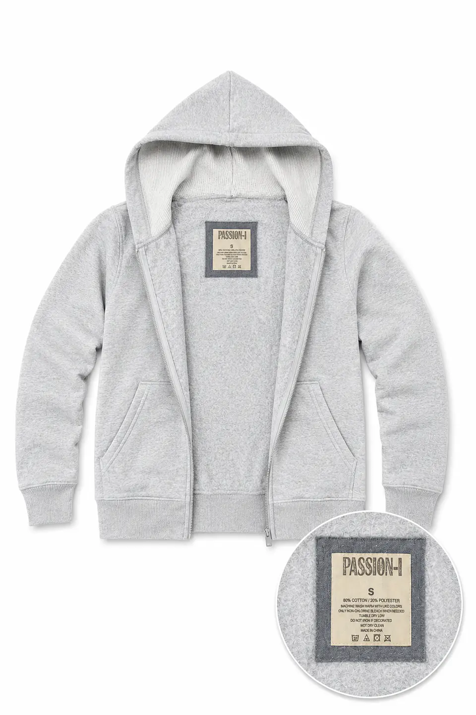 Campera dama en felpa con capucha  3