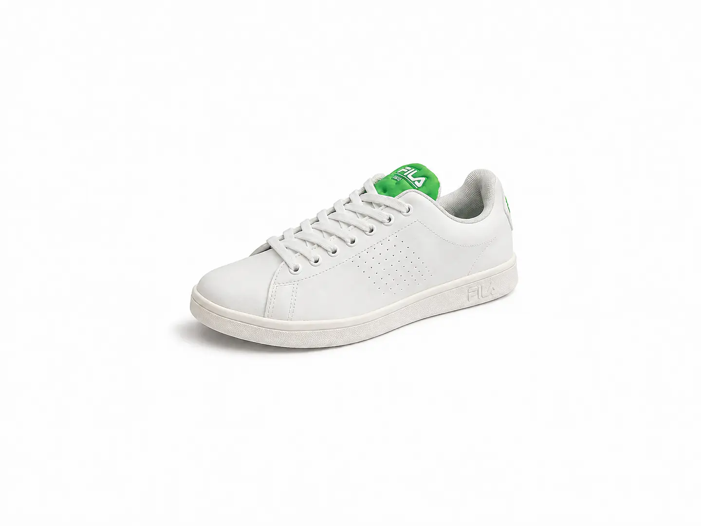 Championes Fila Urbanos Blancos Con Detalles Verdes 2