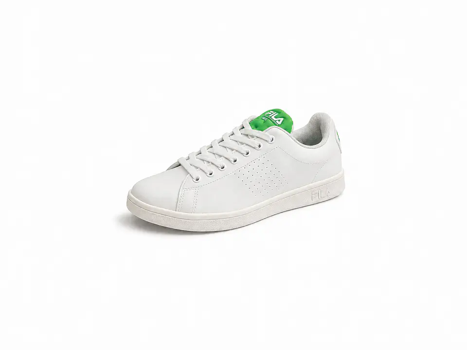 Championes Fila Urbanos Blancos Con Detalles Verdes 2