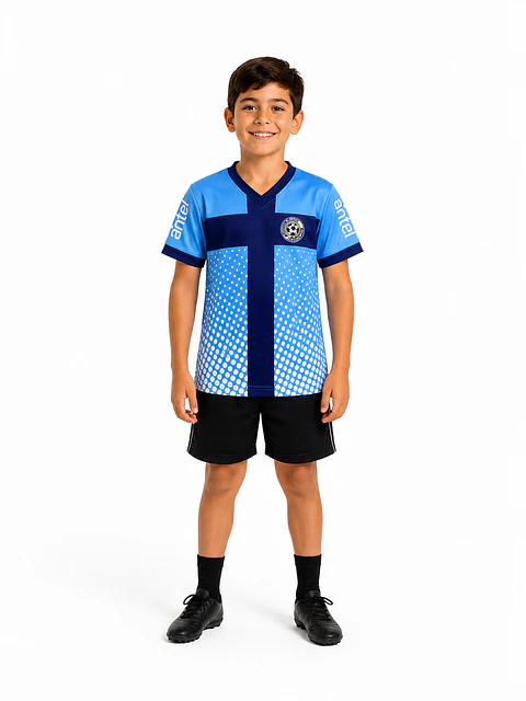 Camiseta Torque Niño Celeste