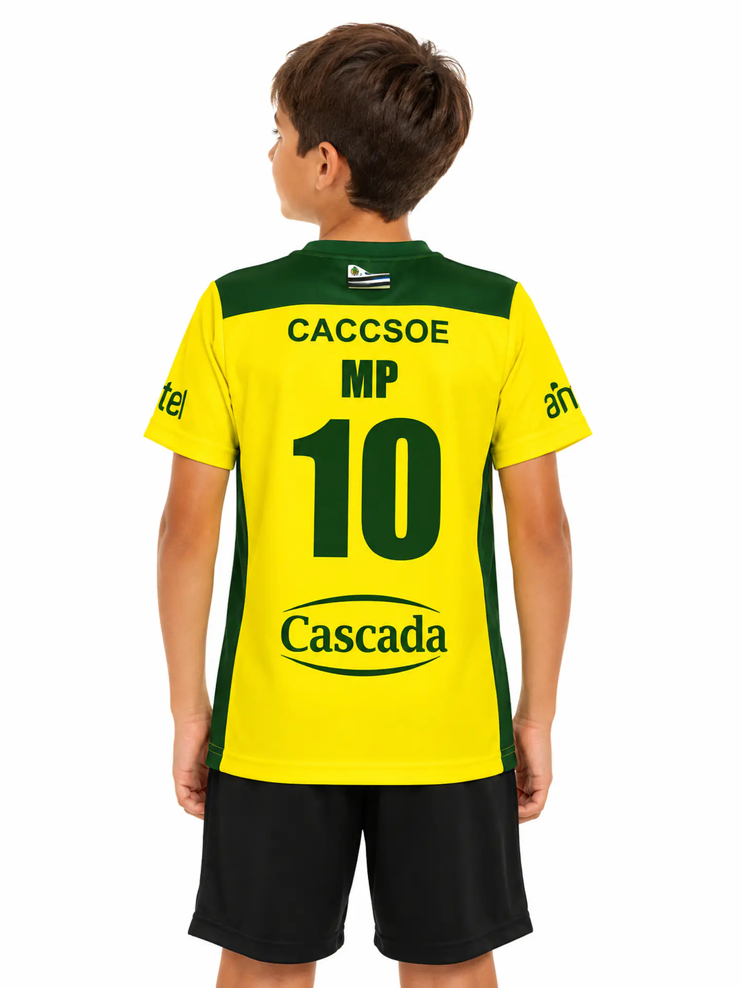 Camiseta Cerrito Niño Amarilla y Verde N°10 2
