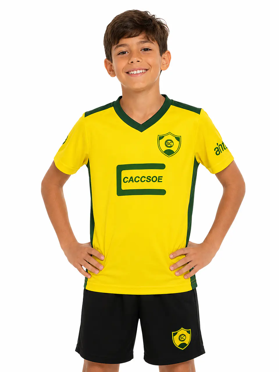 Camiseta Cerrito Niño Amarilla y Verde N°10 1