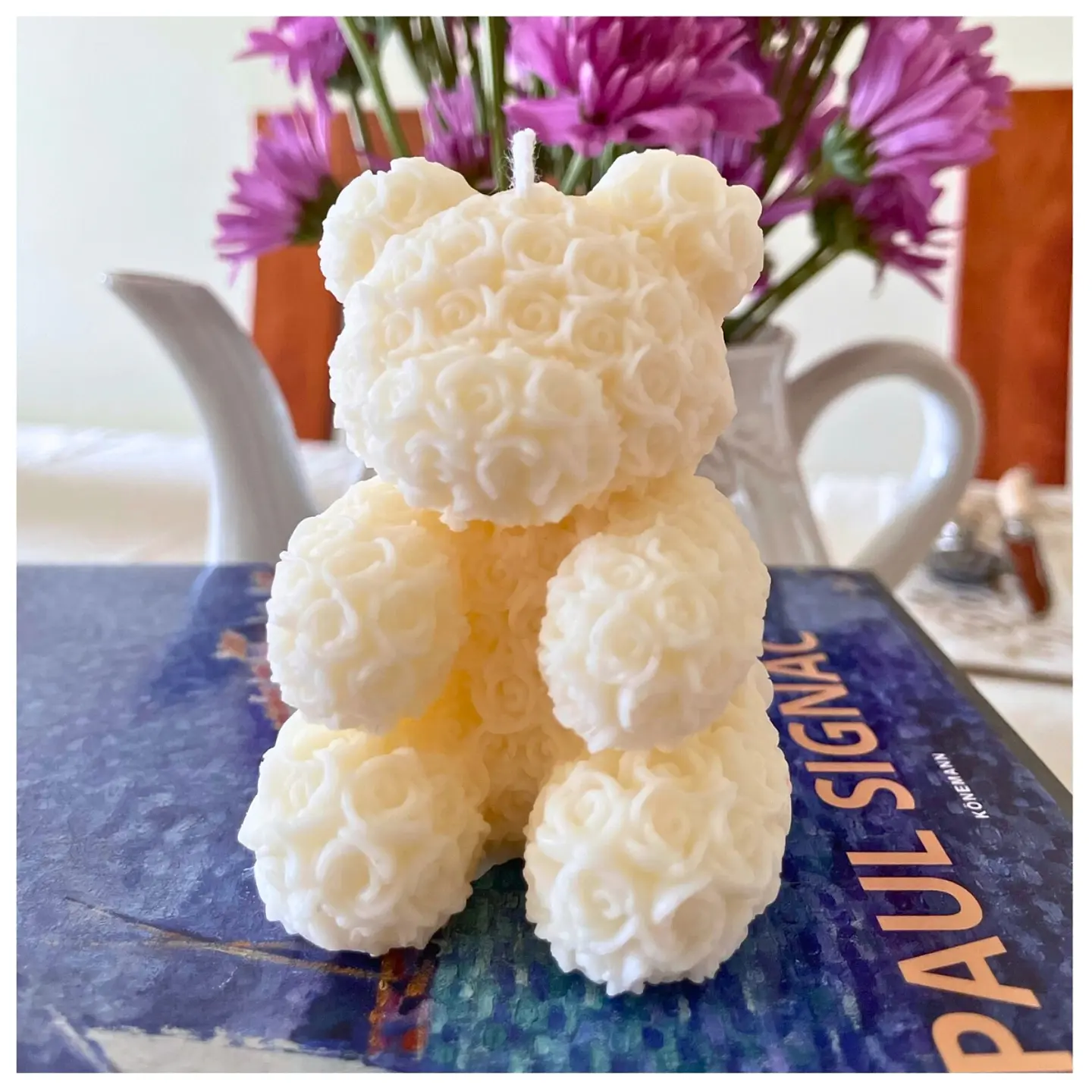 Vela de Soja Osito de rosas  2