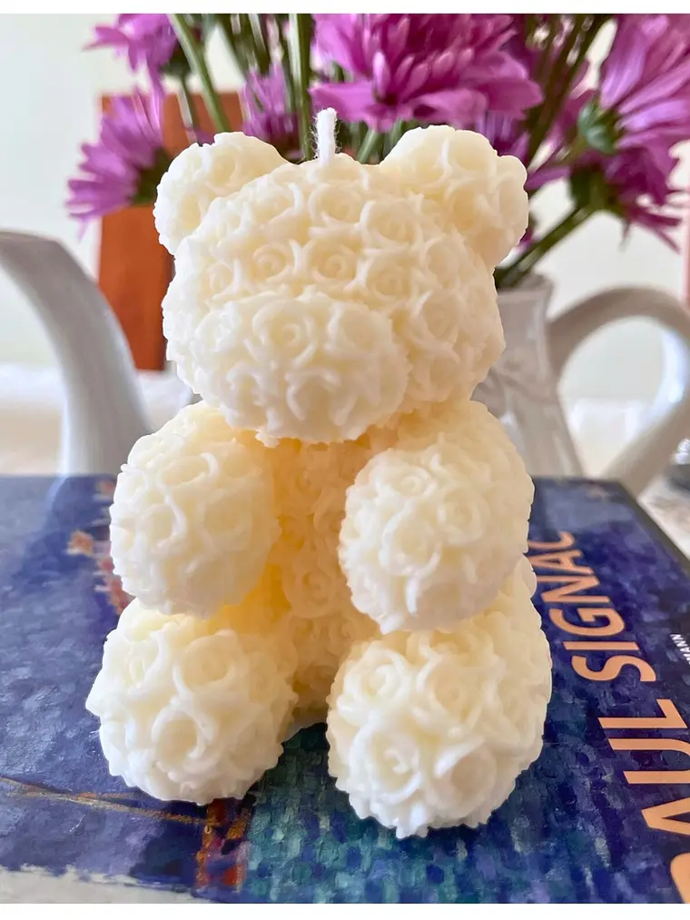 Vela de Soja Osito de rosas  2