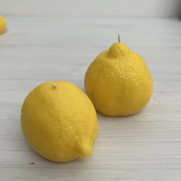 Vela de soja decorativa Dúo de Limones Casa Selene 1