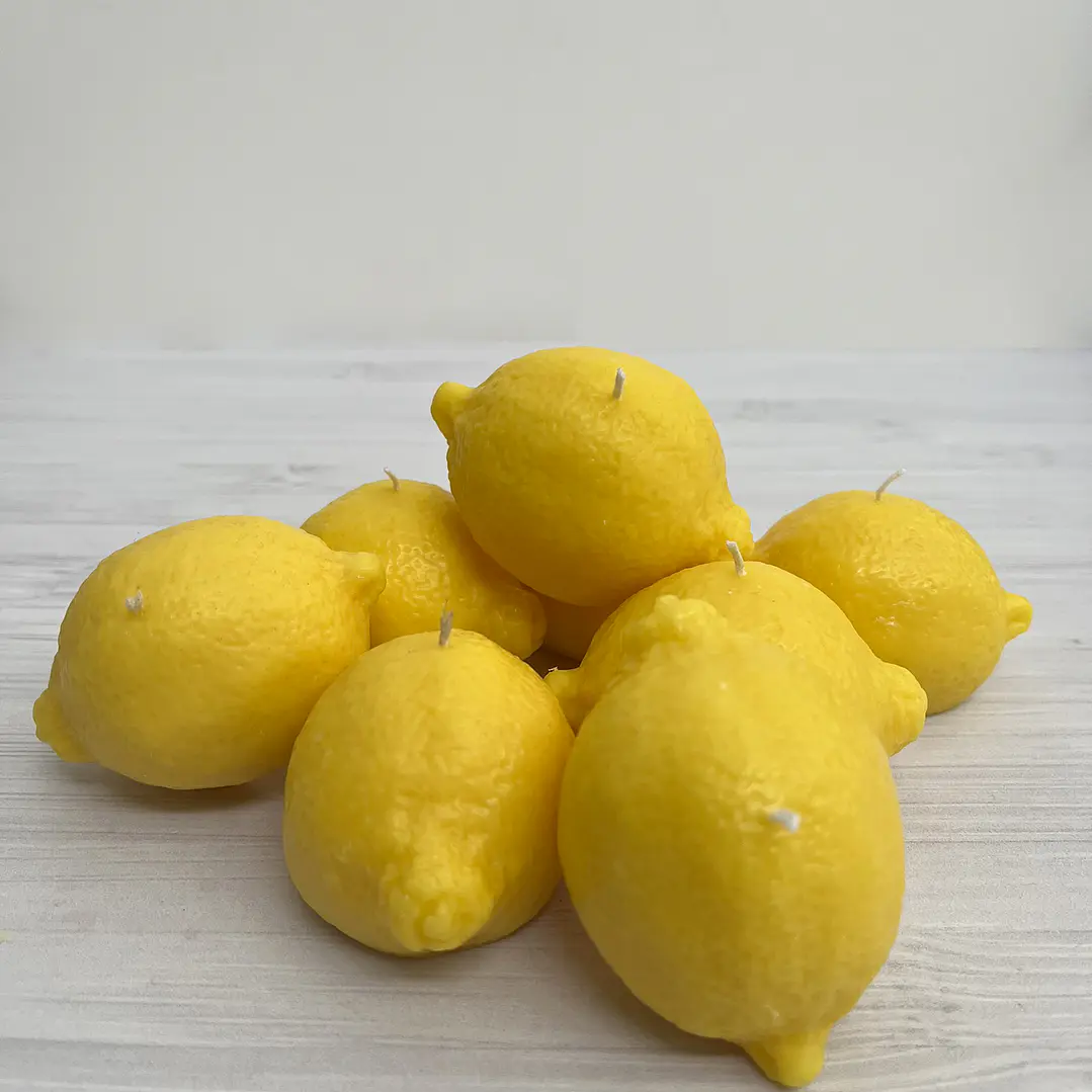 Vela de soja decorativa Dúo de Limones Casa Selene 3
