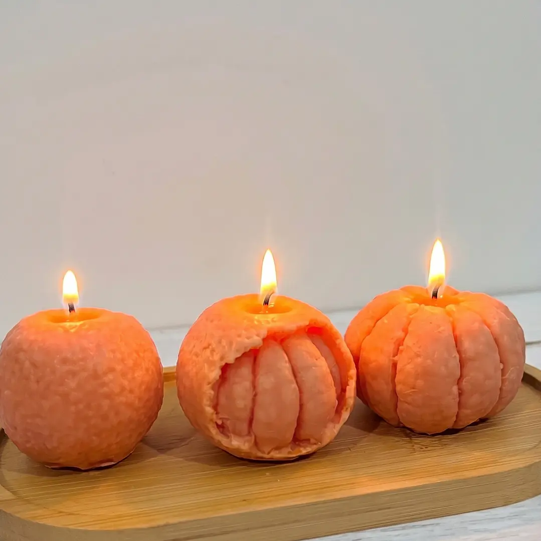 Vela de soja decorativa Trío de Mandarinas - Casa Selene 1