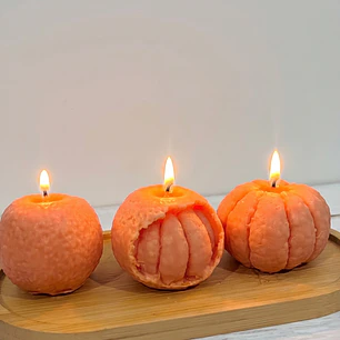 Vela de soja decorativa Trío de Mandarinas - Casa Selene