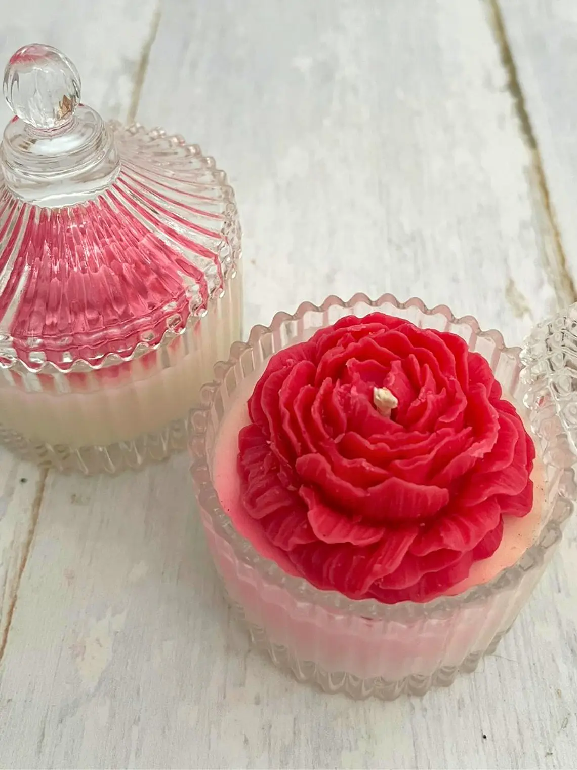 Vela de Soja: Rosa de Cristal  2