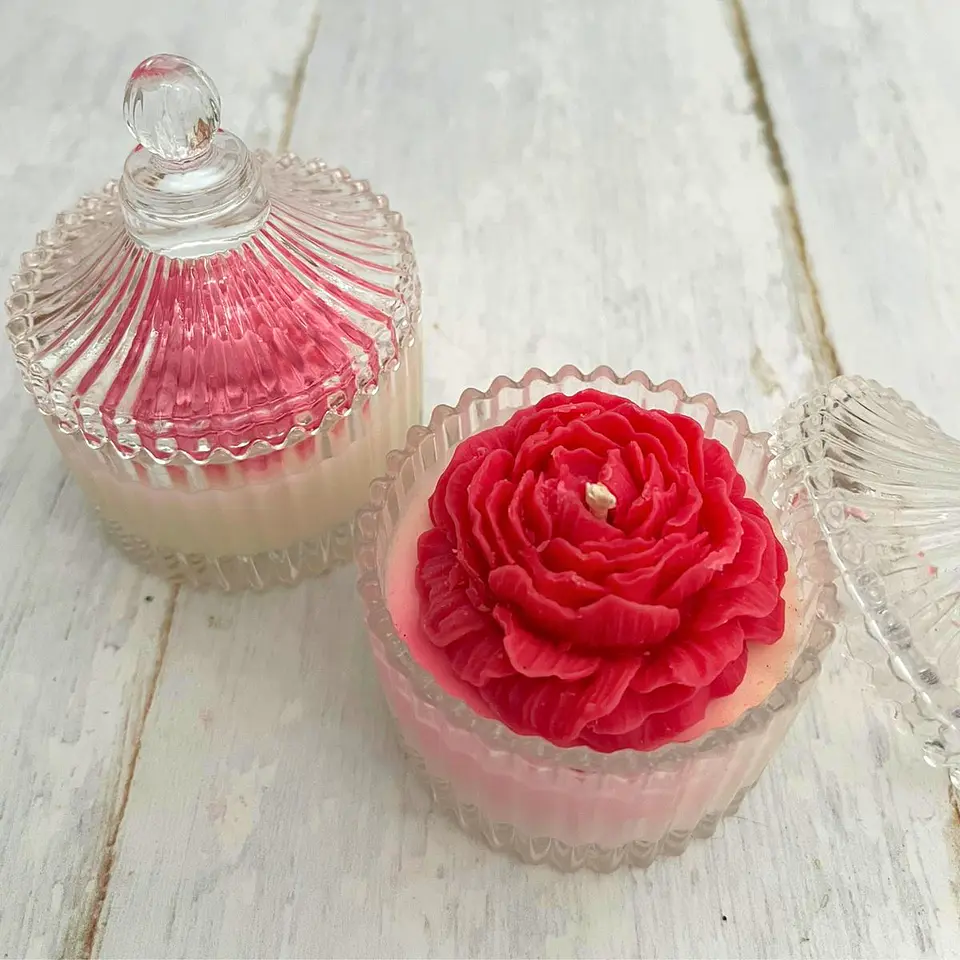 Vela de Soja: Rosa de Cristal  2