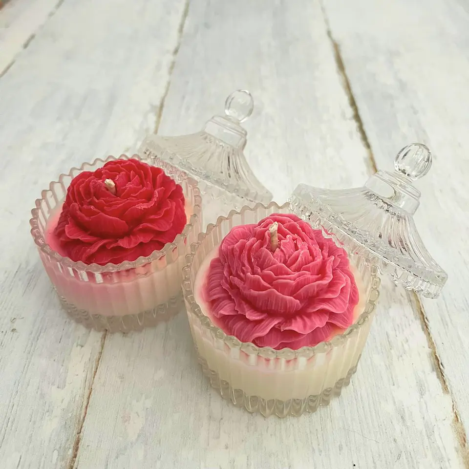 Vela de Soja: Rosa de Cristal  1
