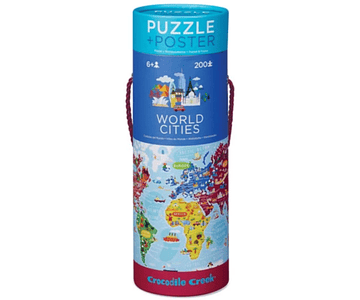 World Cities Puzzle + Poster