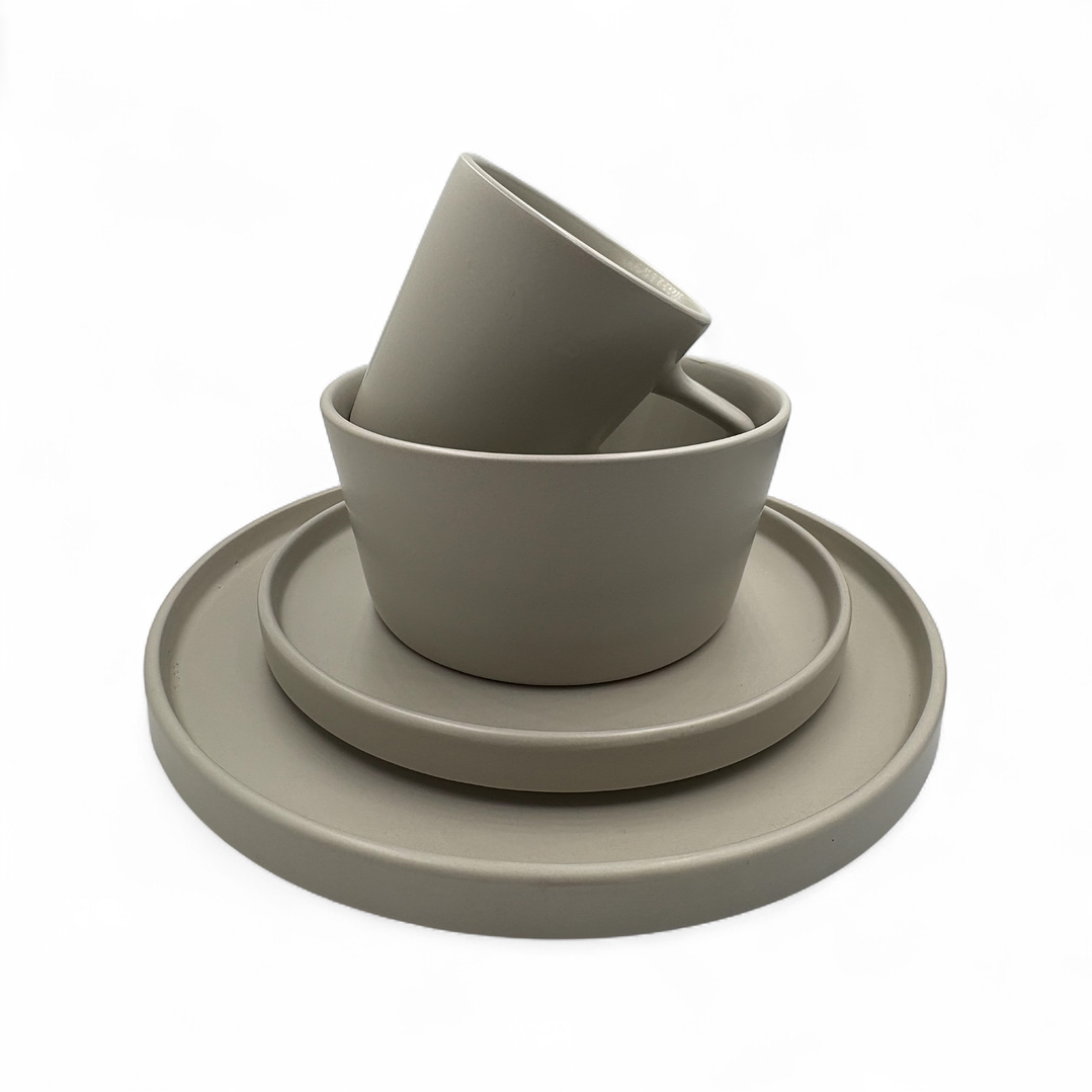 Set Vajilla Trina ceramica 16pcs - Gris 1