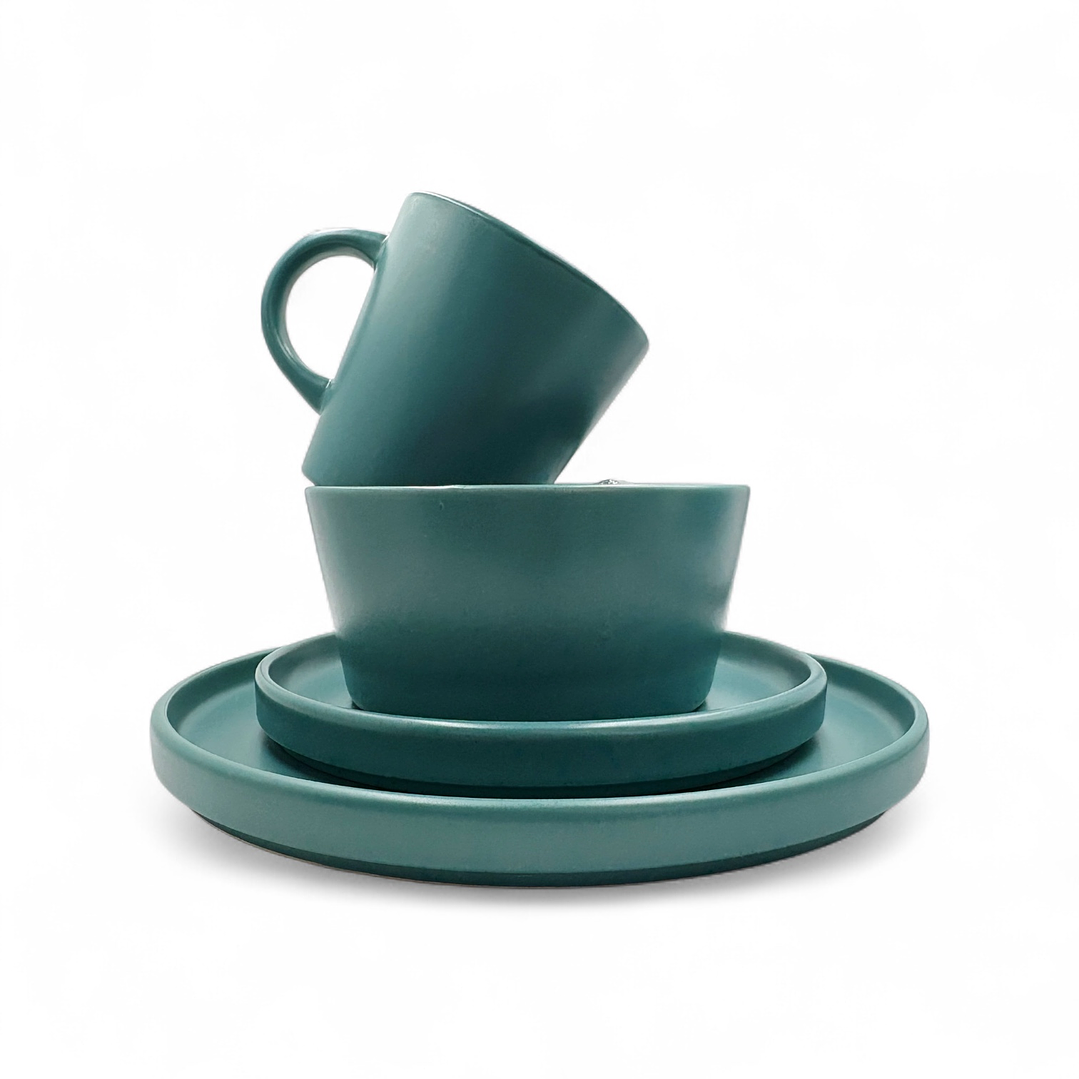 Set Vajilla Trina ceramica 16pcs - Turquesa 1