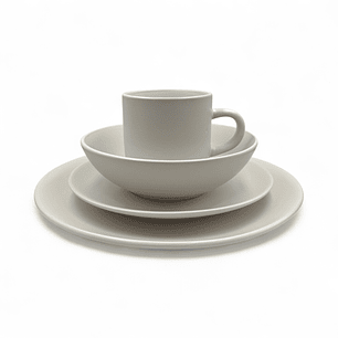 Set Vajilla Trina ceramica 16pcs - Blanco