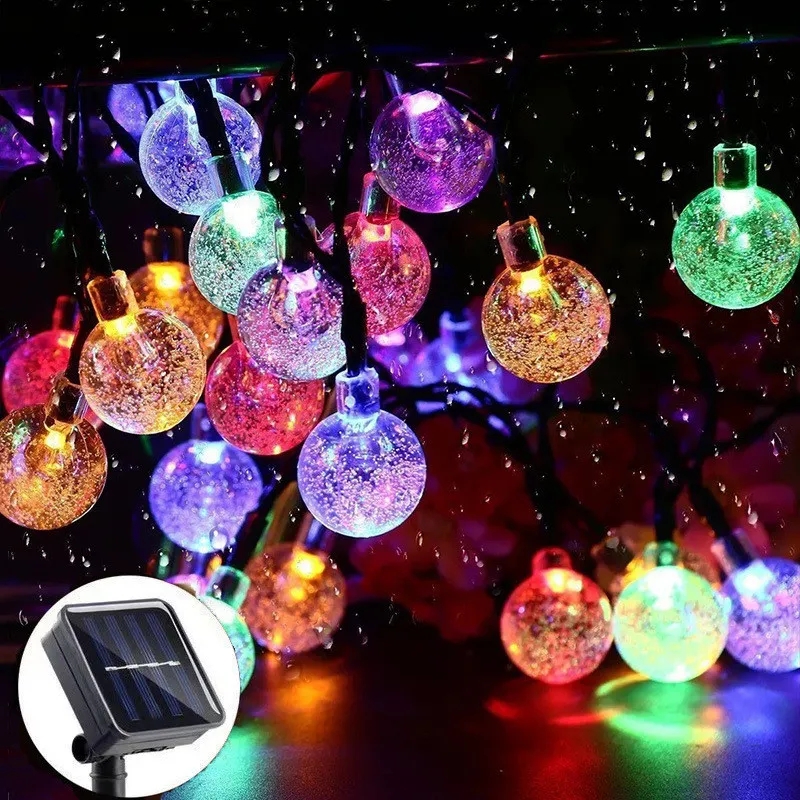 Lampara Esfera Globo Solar Multicolor Led