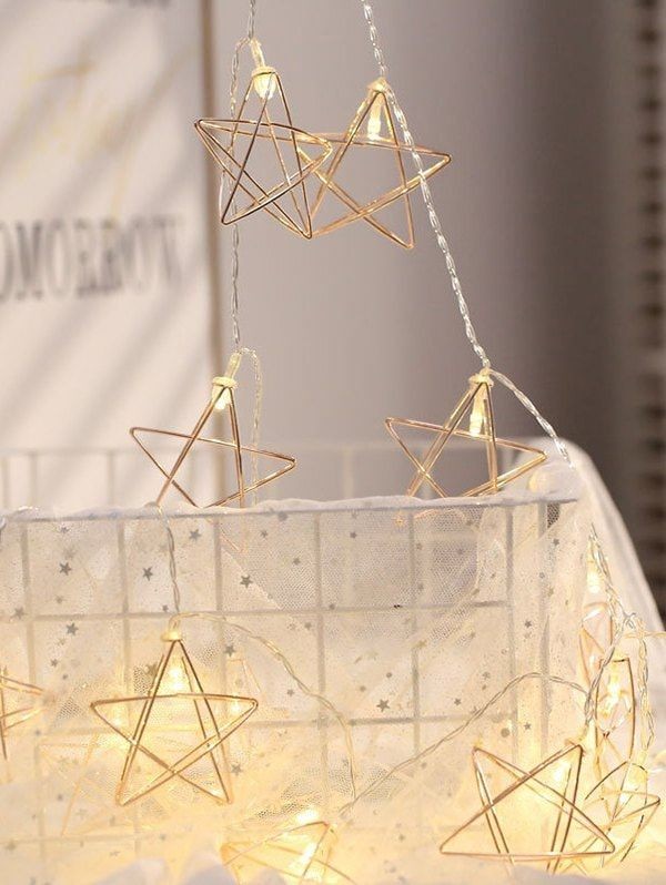 Guirnalda estrellas dorada