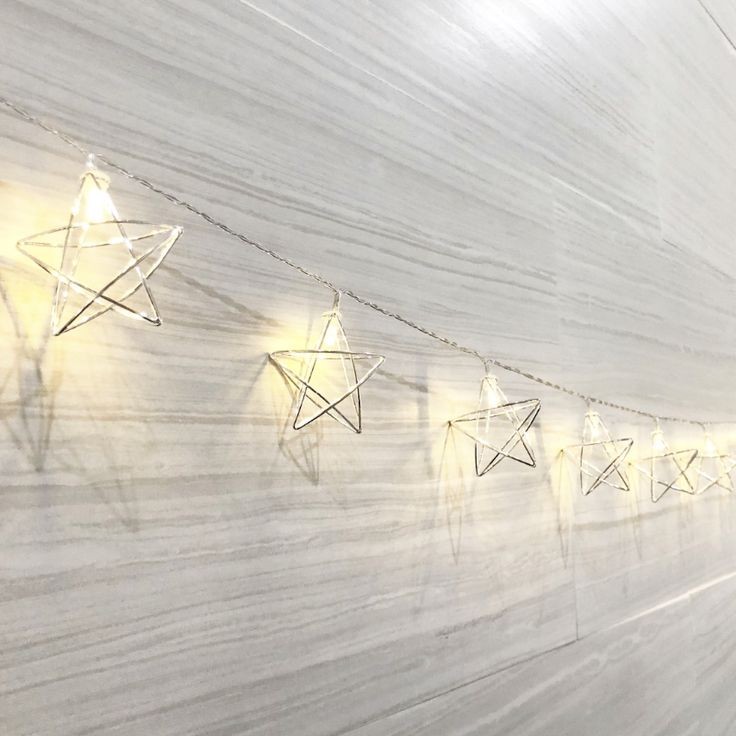 Guirnalda estrellas plata