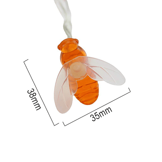 Guirnalda abeja 5,80mt cálida solar