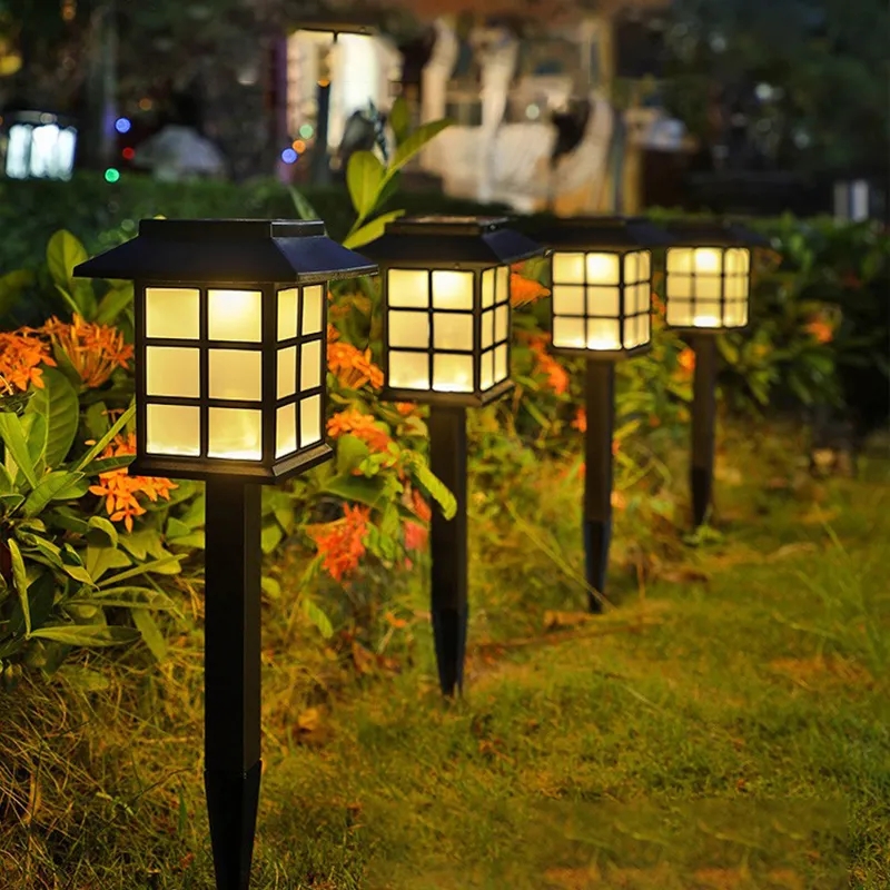 2x Estaca farol solar luz cálida